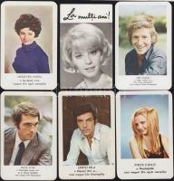 1970-1983 Filmszínészek 54 db  kártyanaptár