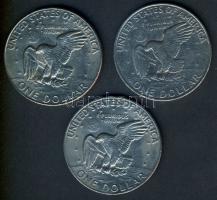USA 1972-1978. 1$ (3x) "Eisenhower" T:3