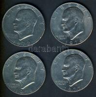 USA 1972-1978. 1$ (4x) "Eisenhower" T:3