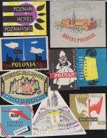 24 db csehszlovák és lengyel bőröndcímke / Polish and Czechslovakian luggage labels