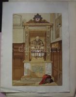 20 darabos régi papírtétel: tervrajzok, grafikák, metszet, kőnyomat...