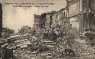Messina Victor Emmanuel street after earthquake, 1908