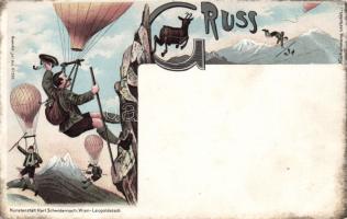 Mountaineers balloon litho