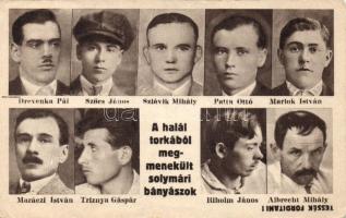 Survivors of the mine catastrophe in Solymár (EK)