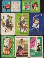 14db különféle kártyanaptár az 50-es, 60-as, 70-es évekből