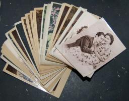 39 db megíratlan, régi, párokat ábrázoló romantikus lap / 39 Romantic cards
