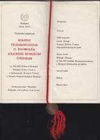 6db szocialista oklevél, emléklap meghívó