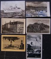 60 db Korai modern, fekete-fehér városképes lap, nagyrészt magyar városok