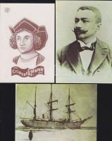 82 db postatiszta modern képeslap híres utazókkal és felfedezőkkel