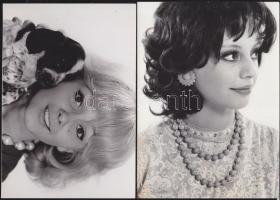 6db magyar és külföldi színész sajtófotó (Olivia Newton-John, Udvaros Dorottya...)