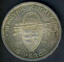 1938. 5P "Szent István" Ag T:2 apró ph