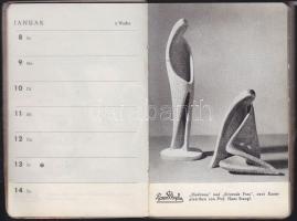 1956. Rosenthal porcelán naptár fényképekkel / Rosenthal calendar with photos