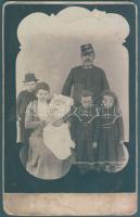 cc. 1890. vasutas családi fotó - Kozmata Ferencz fényképész / vintage photo of a railwayman with his family