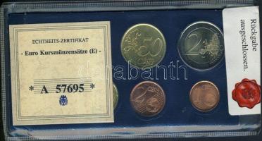 Spanyolország 2000. 1c-2€ 8db klf forgalmi érme eredeti bontatlan tokban, tanúsítvánnyal! ...