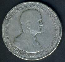 1930. 5P Ag "Horthy jobbra" T:3-