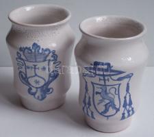 2db Holicsi címeres pohár 110 mmm múzeumi másolat