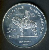 1990. 500Ft Ag "Mátyás király" T:BU
