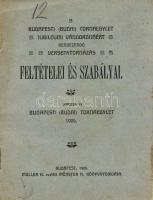 1906 A Budai Tornaegylet Jubileumi vándordíjáért rendezendő versenytornázás feltételei és szabályai; Müller K. nyomdája / Bedingungen und Regeln des Turnwettbewerbes des Budaer Turnvereines, Jubiläum-Wanderpreis