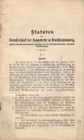1898 A Deutsch-Landsbergi Bányatársaság alapszabályai német nyelven / Statuten der Genossenschaft der Baugewerbe in Deutsch-Landsberg
