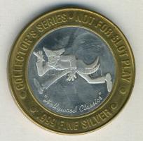 USA / New Jersey Trump Plaza Ag kaszinópénze (Br.:37.18g) T:PP