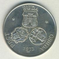 1973. "Pest-Buda-Óbuda" Ag emlékérem (25.1g) T:BU