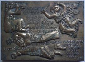 Basa Pista balladájából idézett részletet ábrázoló bronz tábla 27x20cm