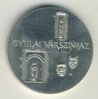 DN "Gyulai várszínház" modern Ag emlékérem (38.5g) T:BU