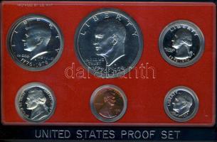 USA 1976. 1c-1$ Ag "Bicentennial" 6klf db, szettben T:PP eredeti plasztik és papírtokban!