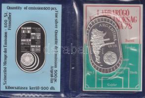 1978. "Labdarúgó VB Argentina" Ag stadion formájú plakett eredeti csomagolásban tanúsítván...