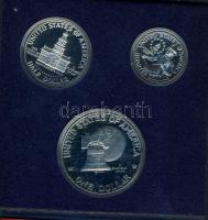 USA 1976. 1/4$-1$ Ag "Bicentennial" 3klf db, szettben T:PP eredeti plasztiktokban!