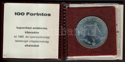 1982. 100Ft "Labdarúgó VB" T:BU Eredeti tokban, tanúsítvánnyal!