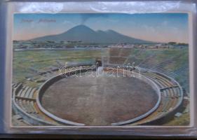 33 db régi dél-olasz városképes lap fotóalbumban / 33 South Italian cards in a photo album