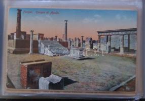 33 db régi dél-olasz városképes lap fotóalbumban / 33 South Italian cards in a photo album