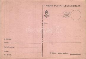 Military WWII field postcard, hand-crafted