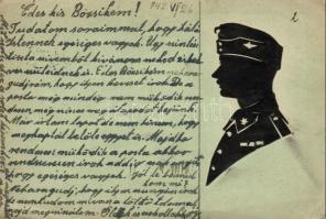 Military WWII field postcard, hand-crafted