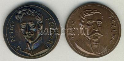 DN Petőfi Sándor + Deák Ferenc - Emlékül a Magyar Honvédségtől" Br emlékérem 2db T:1