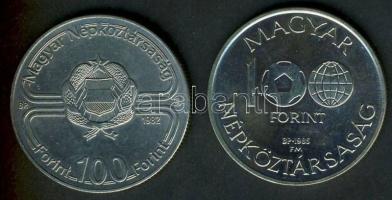 1982. 100Ft "Labdarúgó VB" T:BU + 1986. 100Ft "Labdarúgó VB" T:BU
