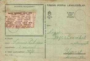 Military WWII field postcard, hand-crafted