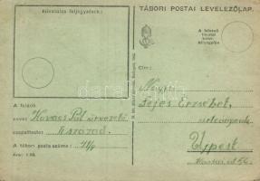 Military WWII field postcard, hand-crafted