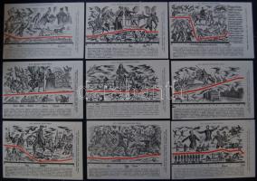 A Magyar Sors - bajtársi levelezés I. sz. (hadtörténeti) sorozata. Szerk. Kuthy Ferenc. 22 darabos képeslapsorozat