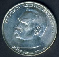 Lengyelország 1988. 50.000Zl Ag "70 éves a lengyel függetlenség-Józef Pilsudski" T:BU