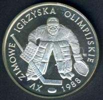 Lengyelország 1987. 500Zl Ag "Téli olimpia-jégkorong" T:PP Csak 15.000db!