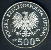 Lengyelország 1987. 500Zl Ag "Téli olimpia-jégkorong" T:PP Csak 15.000db!