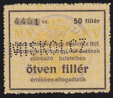 Miskolc 1916. 50f "MISKOLCZ" perforációval T:I