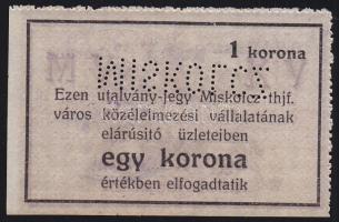 Miskolc 1916. 1K "MISKOLCZ" perforációval T:I