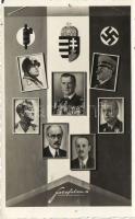 Horthy and his political allies (Hitler, Mussolini, Teleki etc.) So.Stpl (pinhole)