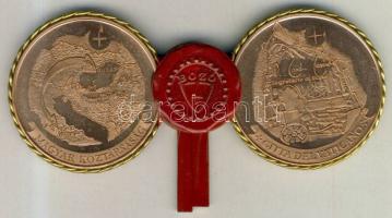 1990. Aranyozott vatikáni érem sorszámozott tanúsítvánnyal Szign.: Bozó Gy. T:1