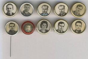 10db klf fényképes űrhajós jelvény és kitűző T:2