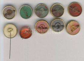 10db klf fényképes űrhajós jelvény és kitűző T:2