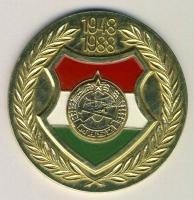 1988. Magyar Honvédelmi Szövetség aranyozott Br. plakett T:2